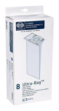 Sebo 5093Er Pack Of 8 Ultra-Bags For X And C