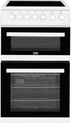 Beko EDVC503W 50cm Double Oven Electric Cooker - White