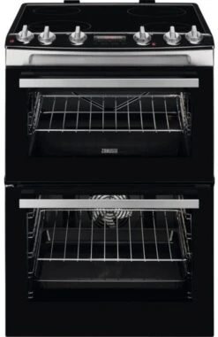 Zanussi ZCV66078XA 60cm Double Oven Electric Cooker