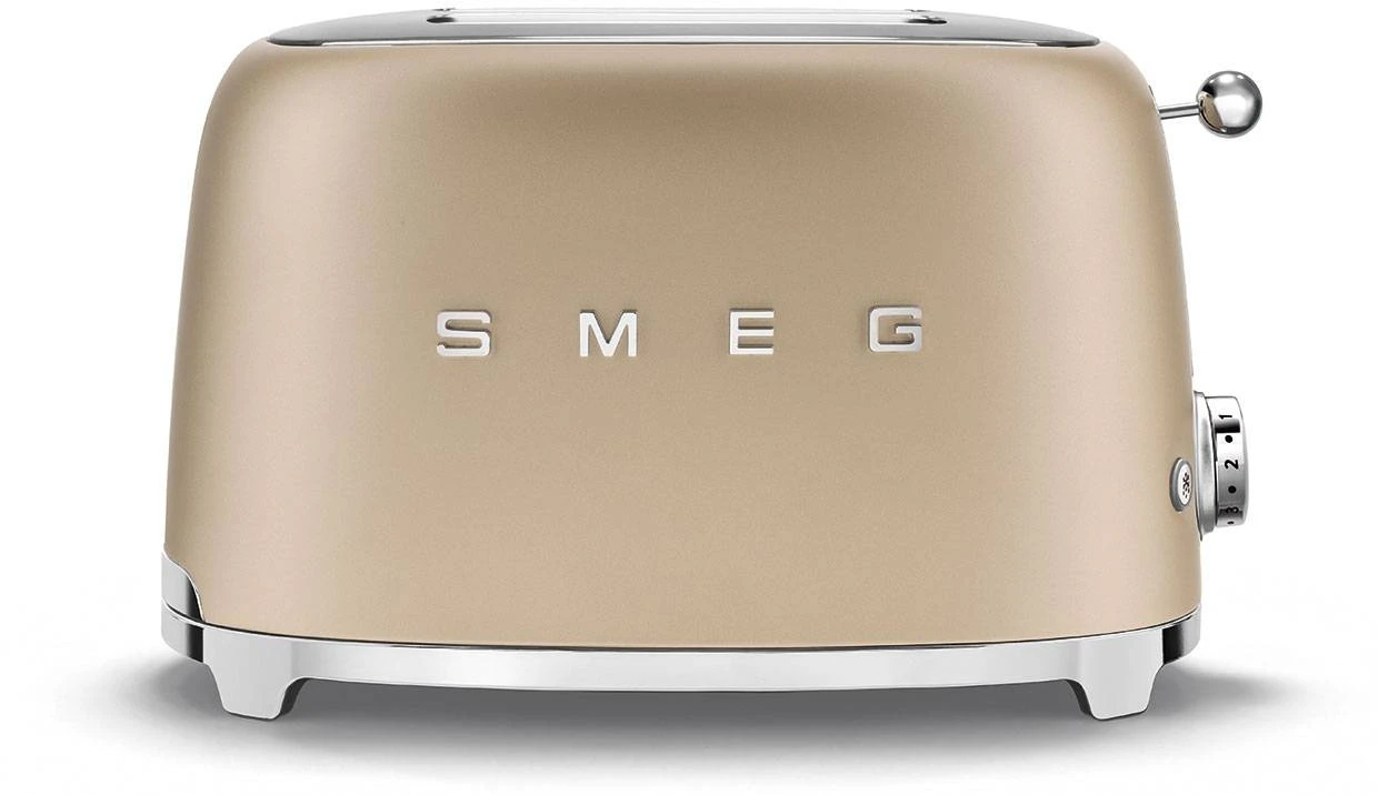 Smeg TSF01CHMUK 2 Slice Toaster - Matte Champagne
