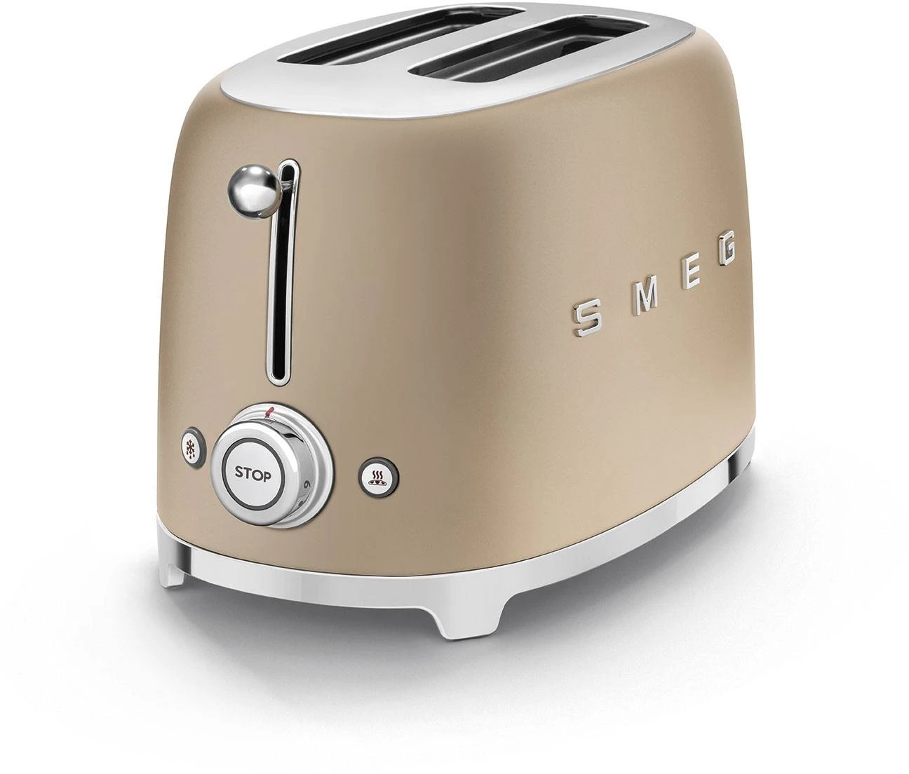 Smeg TSF01CHMUK 2 Slice Toaster - Matte Champagne - Image 2