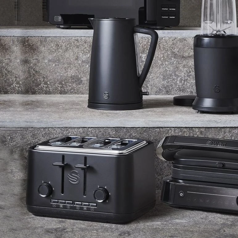 Swan ST34040BLKN Stealth 4 Slot Toaster - Black - Image 2