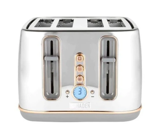Haden Dorchester 204868 Chrome & Rose Gold 4 Slot Toaster