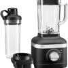 KitchenAid 5KSB4034BBK K400 Blender + Personal Jar - Cast Iron Black