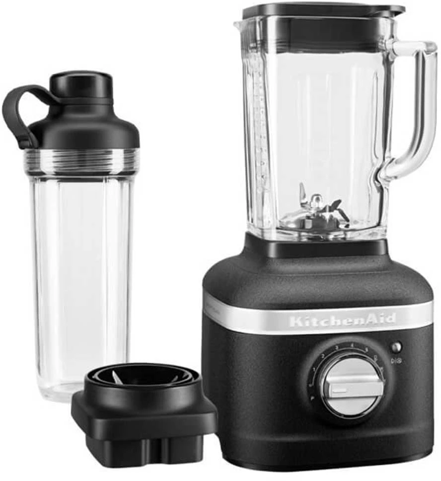 KitchenAid 5KSB4034BBK K400 Blender + Personal Jar - Cast Iron Black