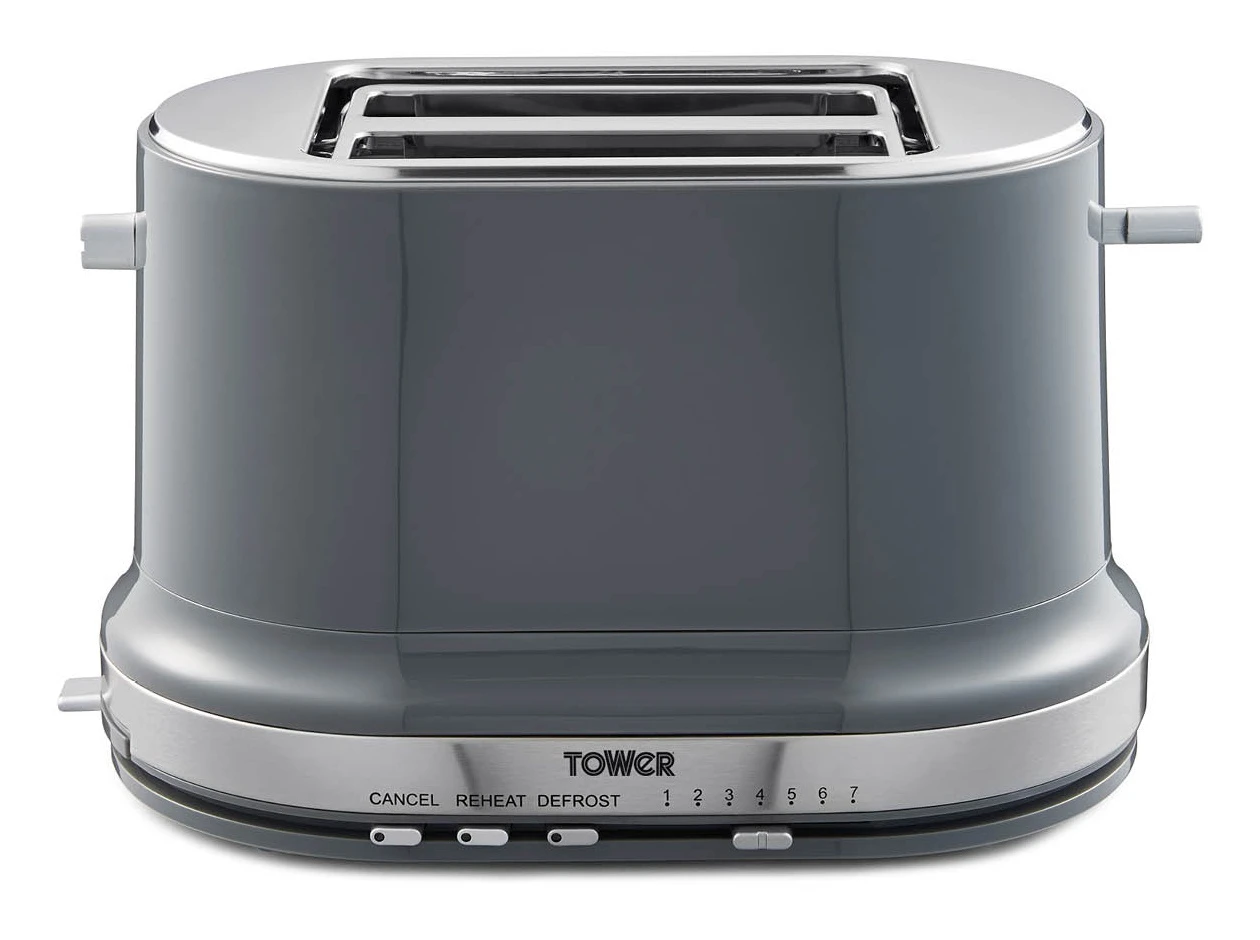 Tower T20043GRP Belle 2 Slice Toaster - Graphite