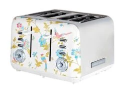 Laura Ashley VQSBT583WSUK Elveden 4 Slice Toaster - White