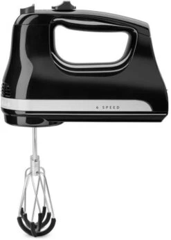KitchenAid 5KHM6118BOB 6 Speed Hand Mixer Flex Edge - Onyx Black