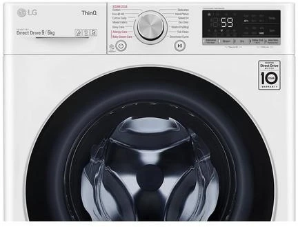 LG FWV696WSE 9kg/6kg 1400 Spin Washer Dryer - White - Image 3