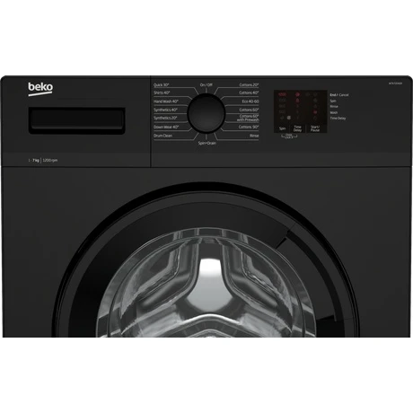 Beko WTK72041B 7kg 1200 Spin Washing Machine With Quick Programme - Black - Image 2