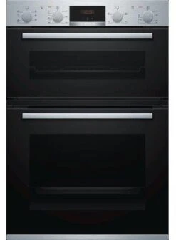 Bosch MBS533BS0B 59.4cm Built In Electric Double Oven With 3D Hot Air - Stainless Steel