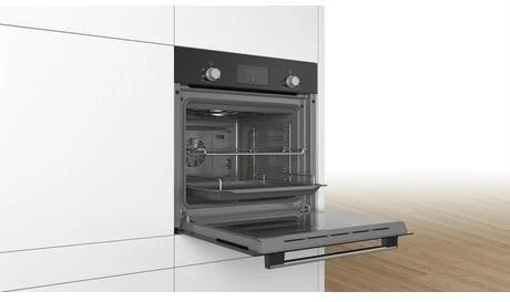 Bosch HHF113BA0B 59.4cm Built In Electric Single Oven With 3D Hot Air - Black - Image 2