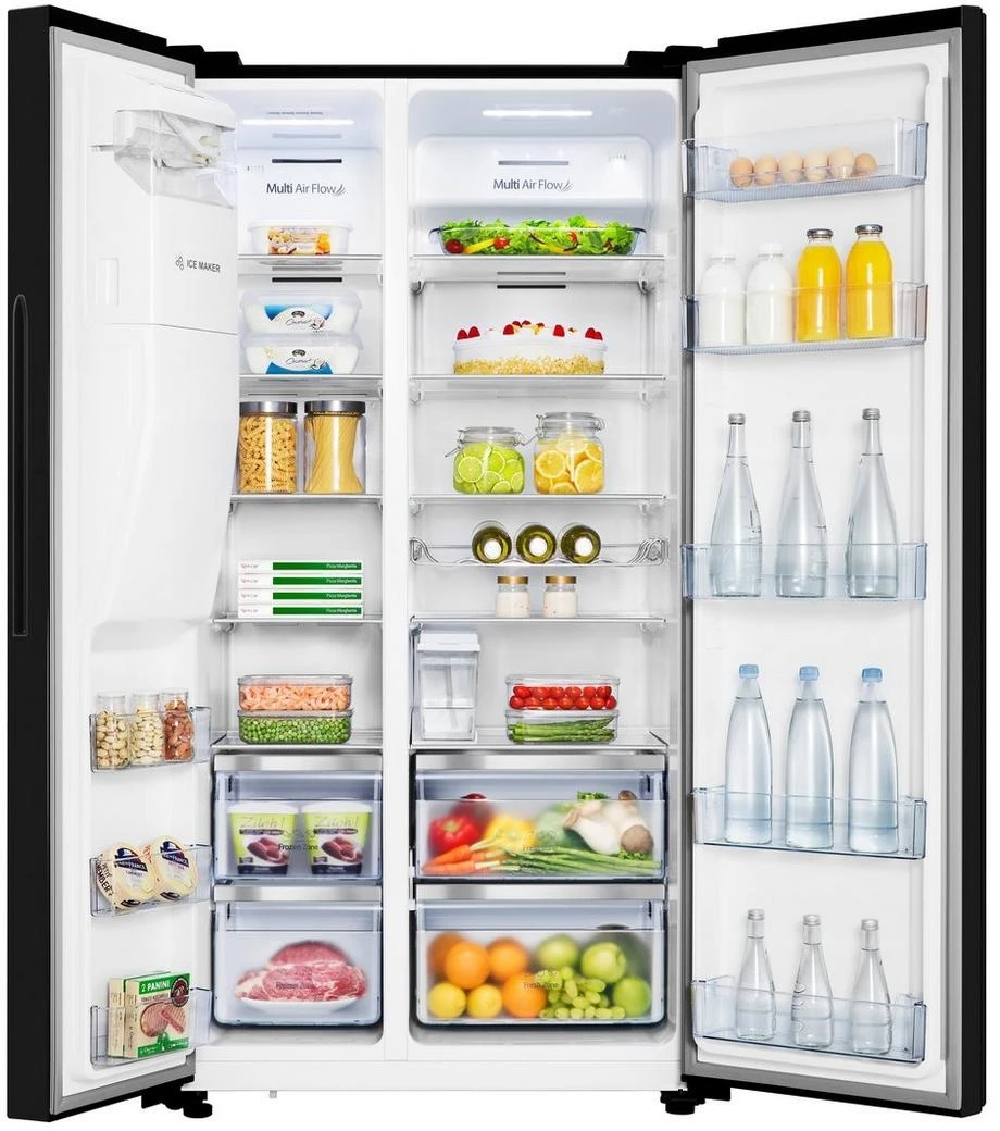 Hisense RS694N4TBF 91cm Frost Free American Style Fridge Freezer - Black - Image 3