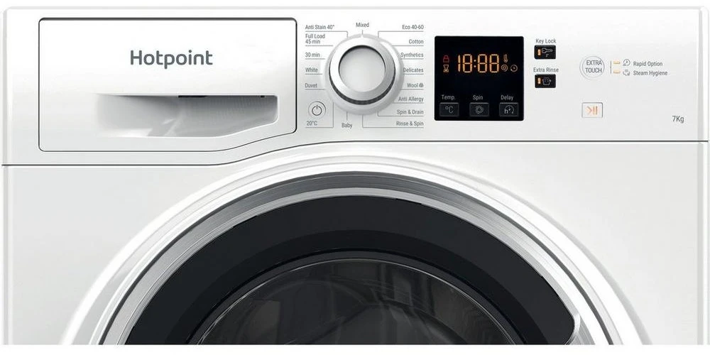 Hotpoint NSWE743UWSUKN 7kg 1400 Spin Washing Machine - White - Image 2