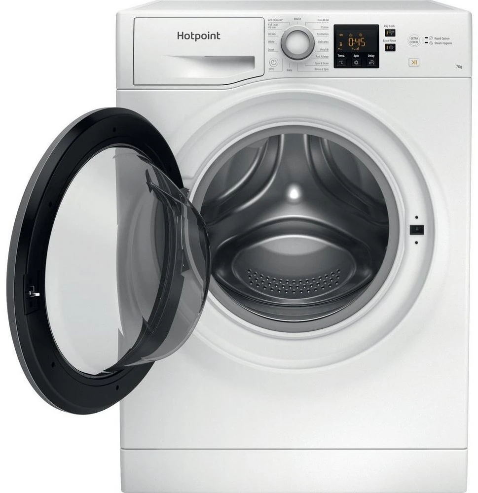 Hotpoint NSWE743UWSUKN 7kg 1400 Spin Washing Machine - White - Image 3