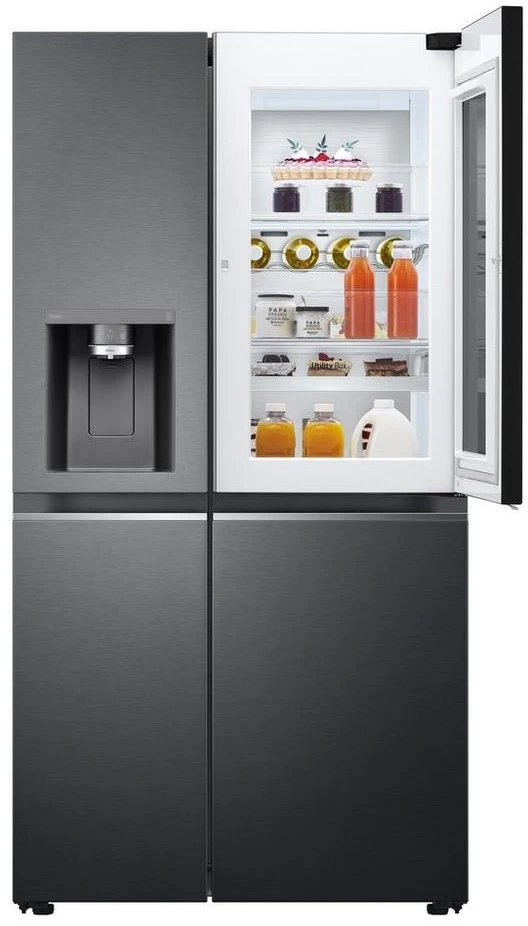 LG GSXV90MCAE Frost Free American Style Fridge Freezer - Matt Black - Image 4