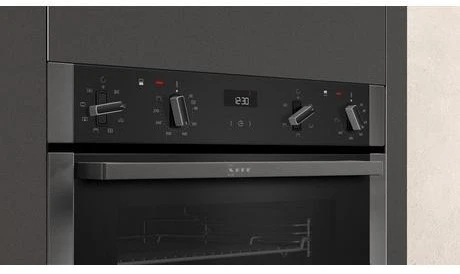 Neff U1ACE2HG0B 59.4cm Built In Electric Double Oven - Black With Graphite Trim - Image 2