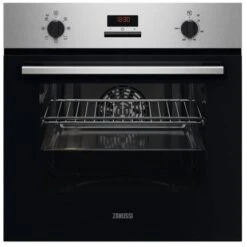 Zanussi ZOHXC2X2 59.4cm Built In Electric Single Oven - Anti-Fingerprint Stainless Steel