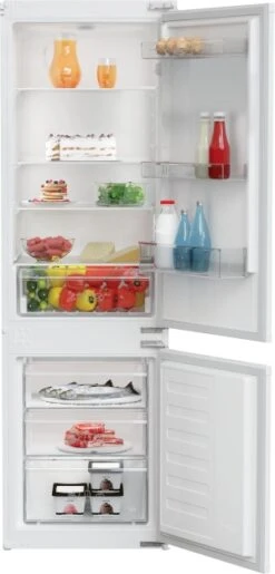 Zenith ZICSD373 54cm Integrated Fridge Freezer - White - Static
