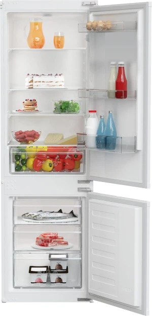 Zenith ZICSD373 54cm Integrated Fridge Freezer - White - Static