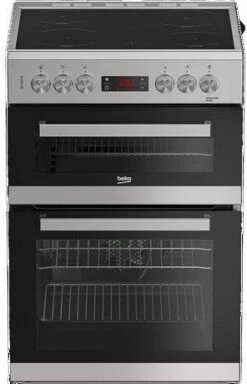 BEKO EDC634S 60cm Double Oven Electric Cooker - Silver