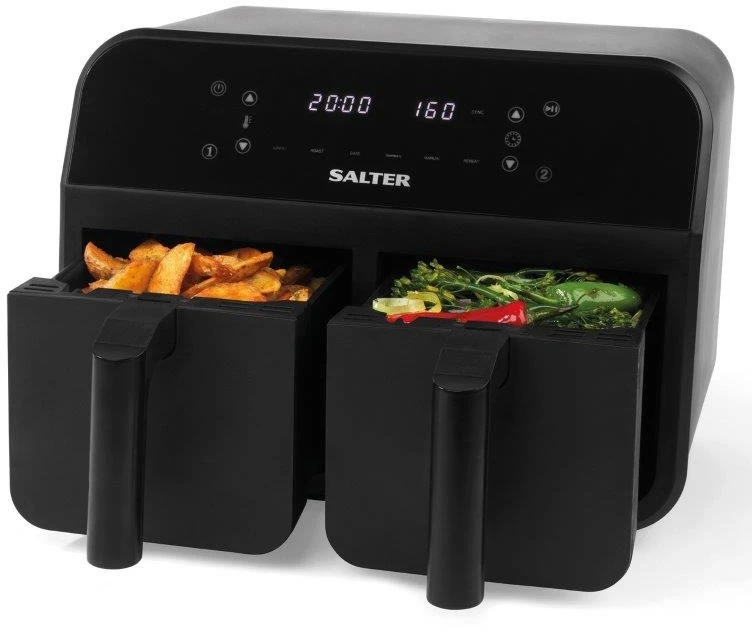 Salter EK4750BLK Salter Dual Air Pro Air Fryer 7.8L