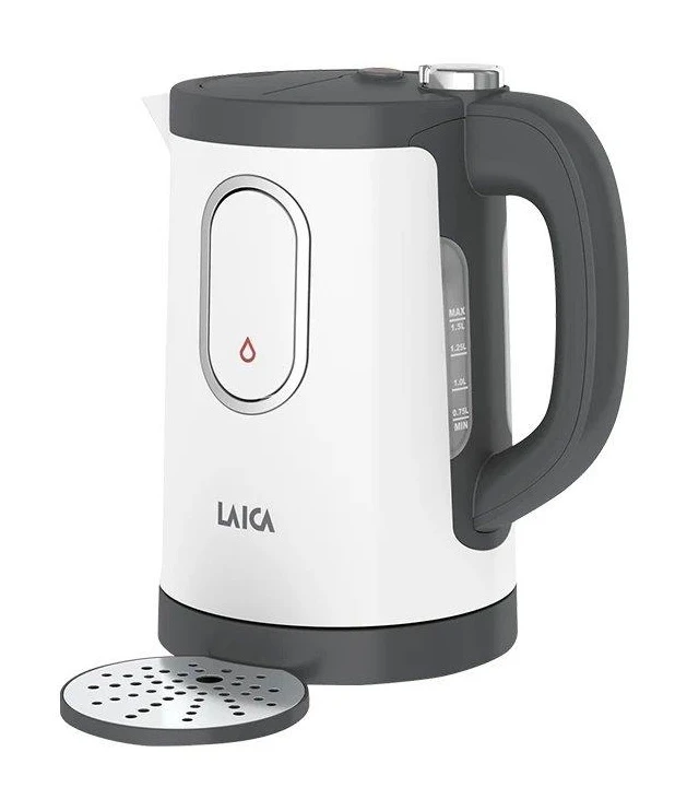 Laica KJ2001W Dual Flo 1.5L Kettle With One-Cup Fast Boil Dispense - White