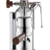 La Pavoni LPLELH01UK Europiccola Lusso Lever Coffee Machine Stainless Steel And Wood