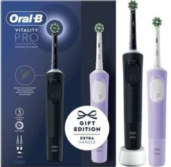 Oral B Vitality Pro Electric Toothbrush - Black & Purple Duo